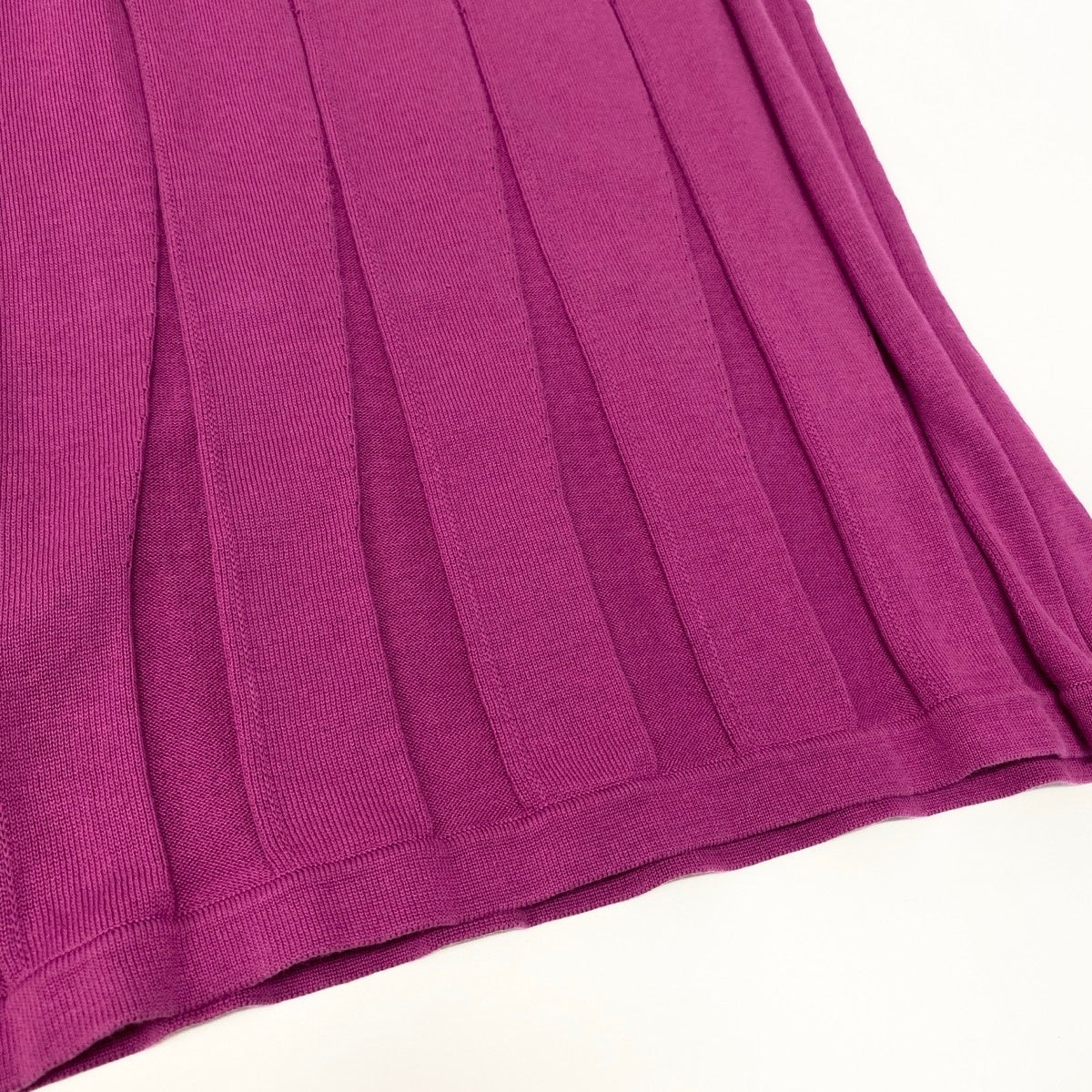 @Cf24 CHANEL CC Logo Rhinestone Rib Knit Sleeveless Top Purple Size 38 P43351o07t