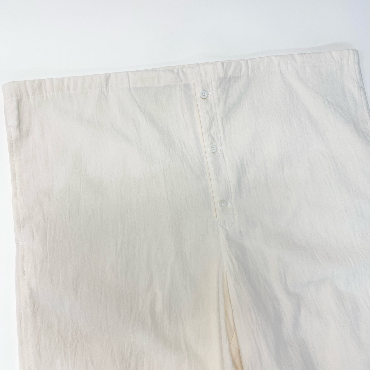 Mh1 PRADA Prada Shorts – Triangle Logo, Cotton, Adjustable Waist – Made in Italy – Size S – Ivory – 100% Cotton – Men'su02t