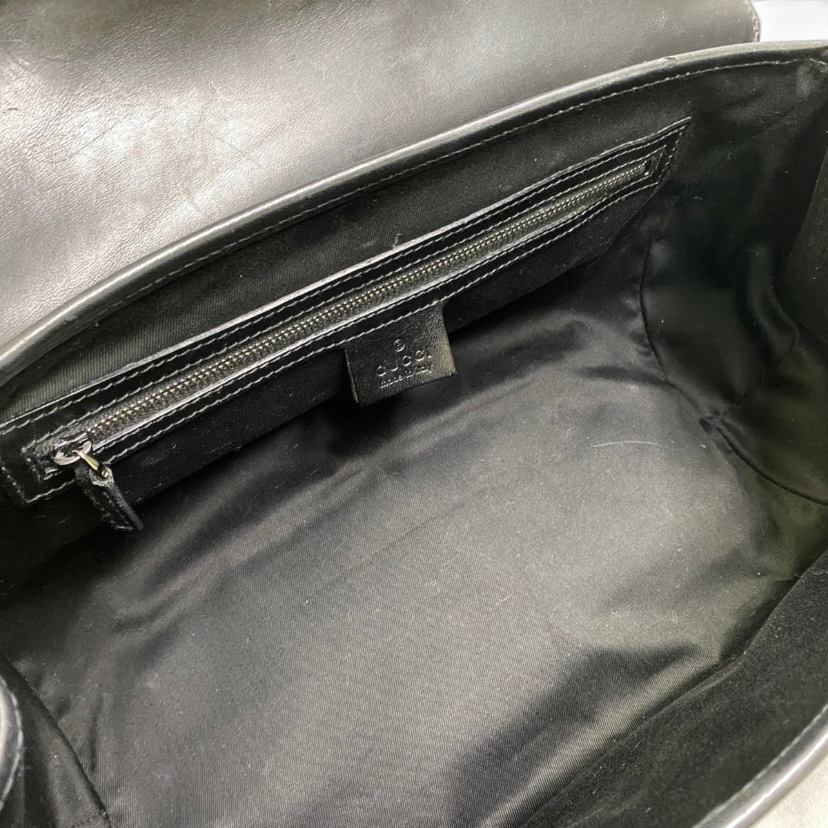 h29 GUCCI Tom Ford Era Studded Bamboo Bag Black Women'sta1