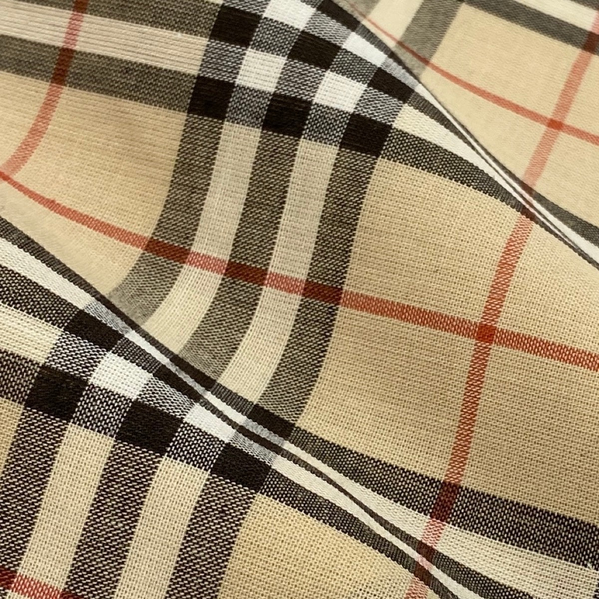 @Ig16 BURBERRY LONDON BLUE LABEL Nova Check A-Line Midi Skirt Beige Size 38 Womeno07t