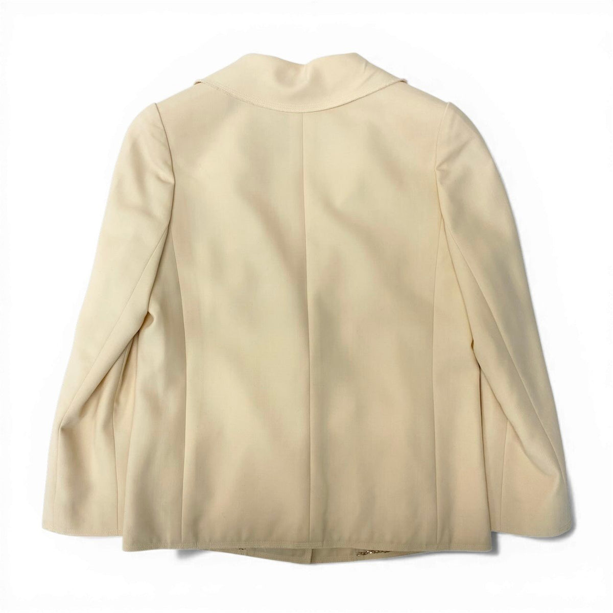 @C CHANEL 2007 Spring 07P White Ivory Safari Jacket 4-Pocketnu1