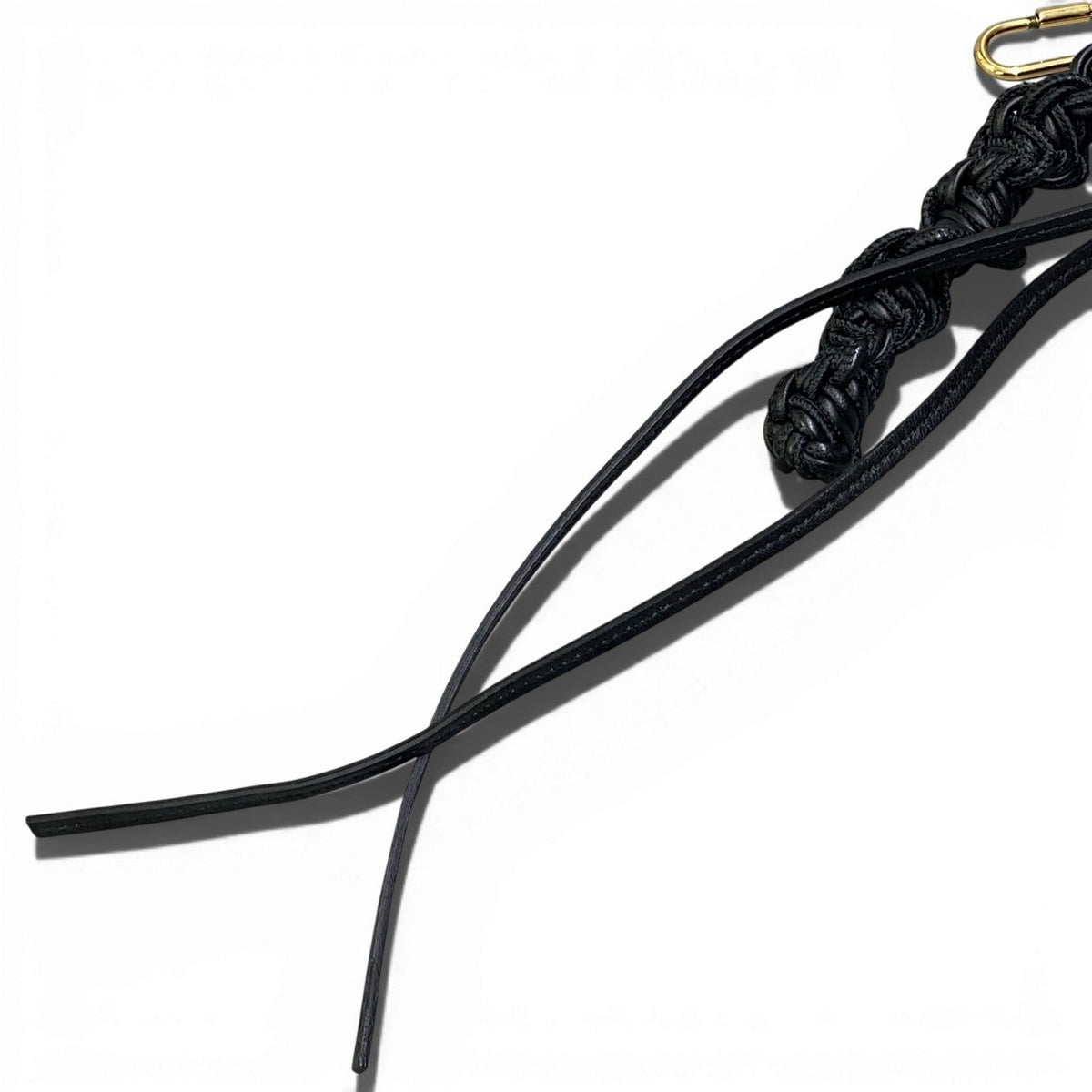 @ b16 CELINE Phoebe Era Leather Bag Charm Black Keychainta1