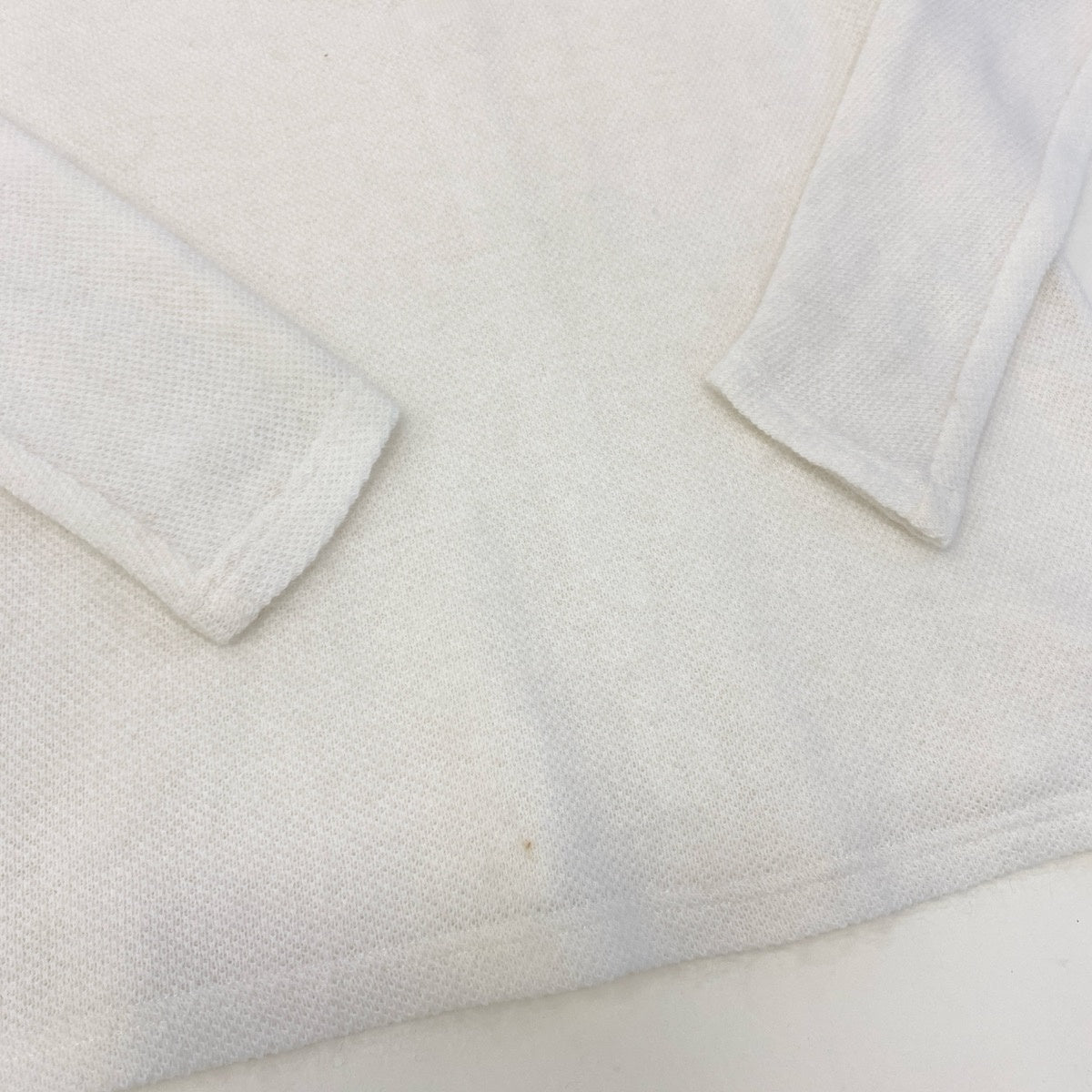 @H Ig8 Christian Dior CD Logo Embroidered Alpaca Blend Mock Neck Knit Sweater Size M White Women's