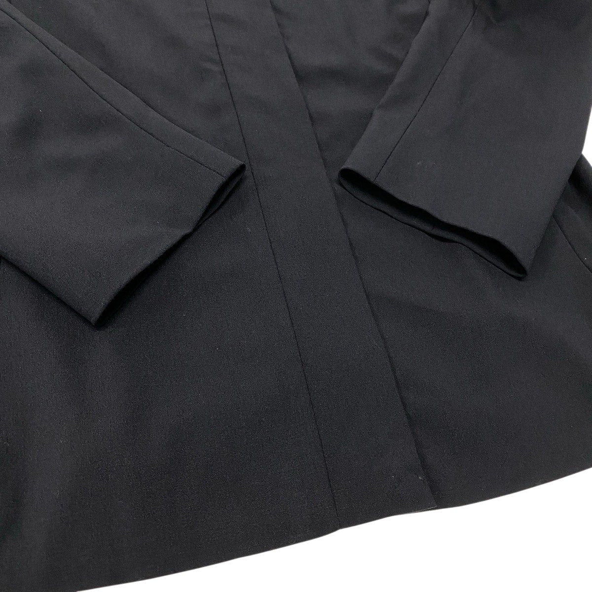 K Eh10 CELINE セリーヌ フルジップジャケット ステンカラー ハーフコート サイズ42 ブラック レディースo07t