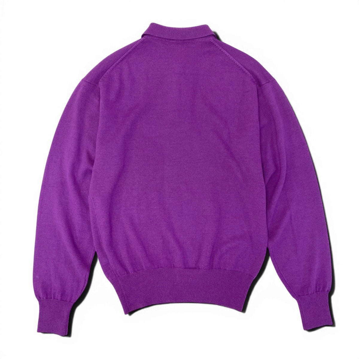 @H Eg8 Christian Dior SPORTS CD Logo Long Sleeve Wool Knit Polo Shirt Size M Purple Men's