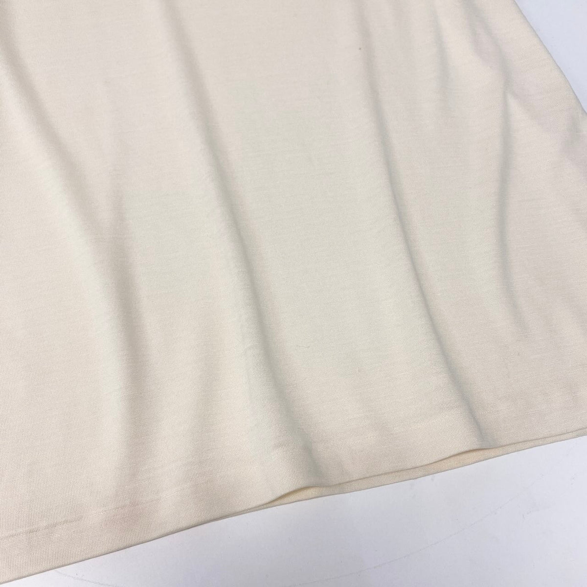 c30 Christian Dior トップス エンブレム刺繍 T-Shirt M アイボリー シルクウール レディースu02t