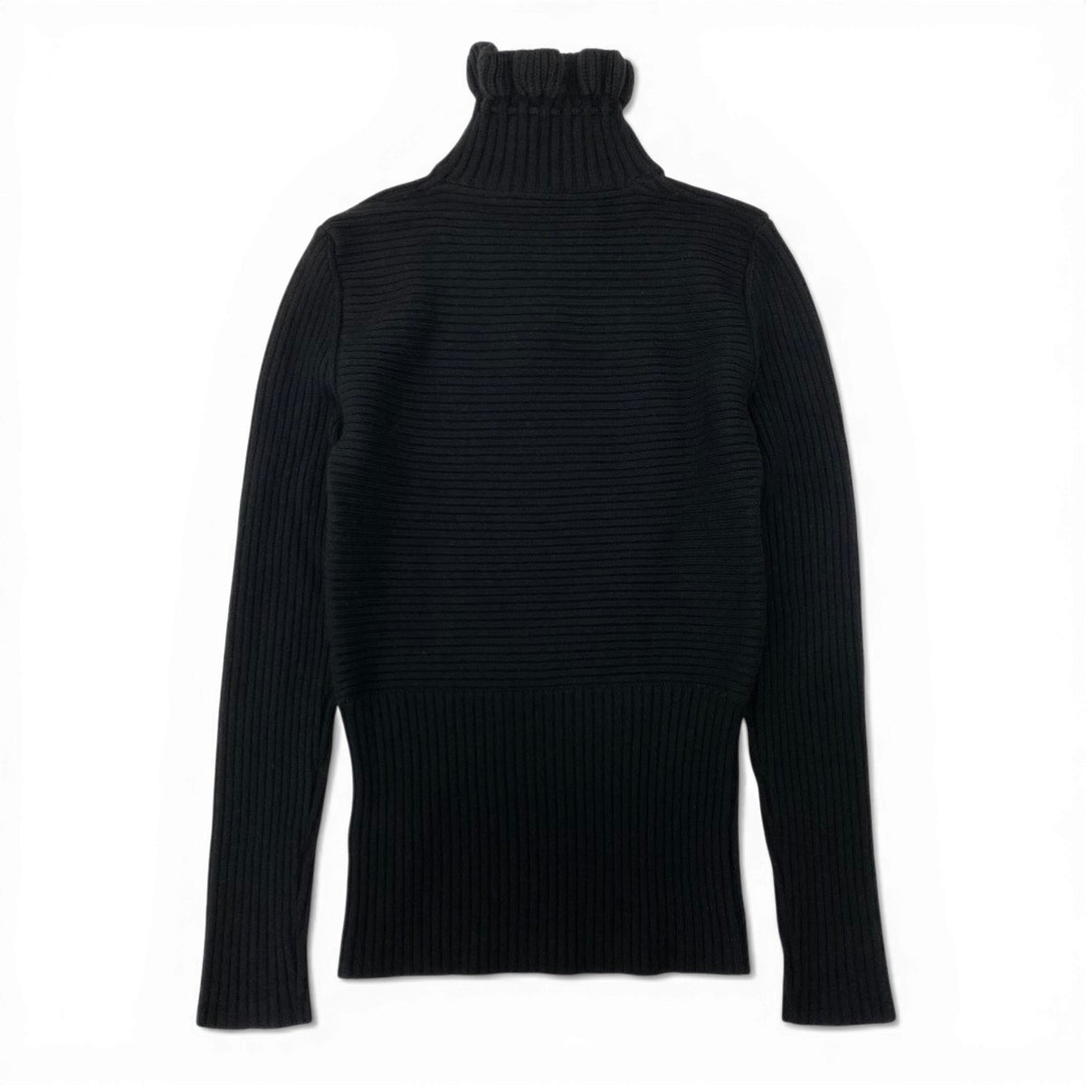 K @Ec30GUCCI Drawcord Turtleneck Knit Sweater Black Size S Men/Woment18r