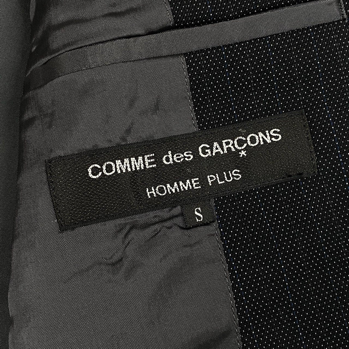 @ Ab10 COMME des GARCONS HOMME PLUS 2004 Pinstripe Tailored Jacket Gray S Japank02i