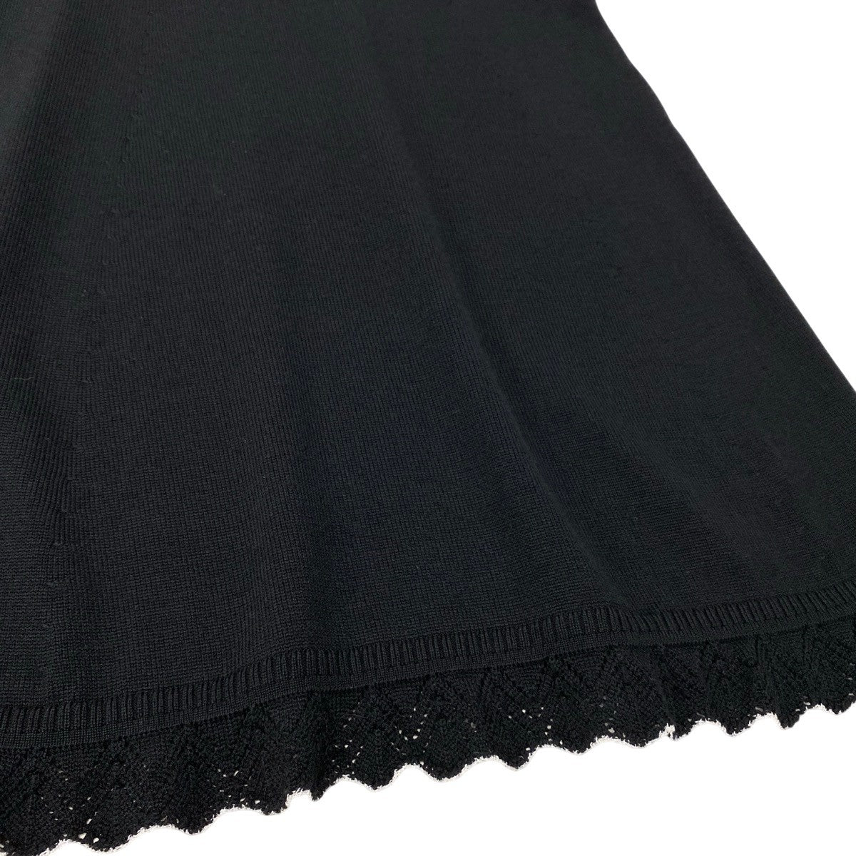 @Eh10 Salvatore Ferragamo Sleeveless Wool Blend Knit Dress Black M Women'so07t