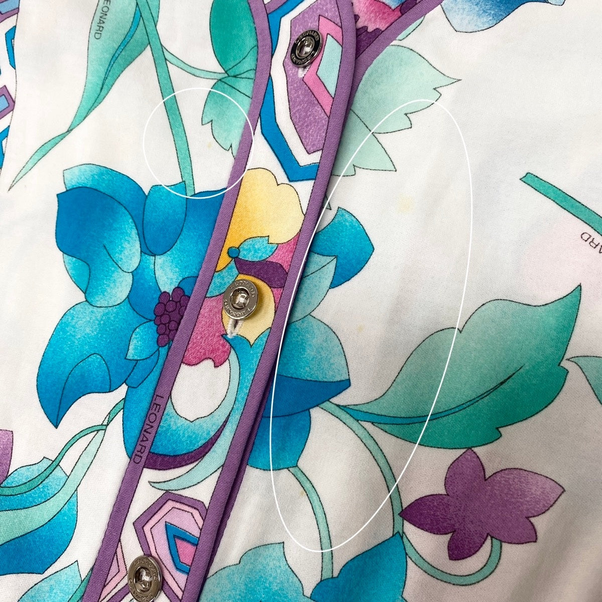 34g17 LEONARD FASHION レオナール ロング ベストジレ ワンピース 美しい花柄プリント サイズ42 マルチカラー コットン100% レディースu02t