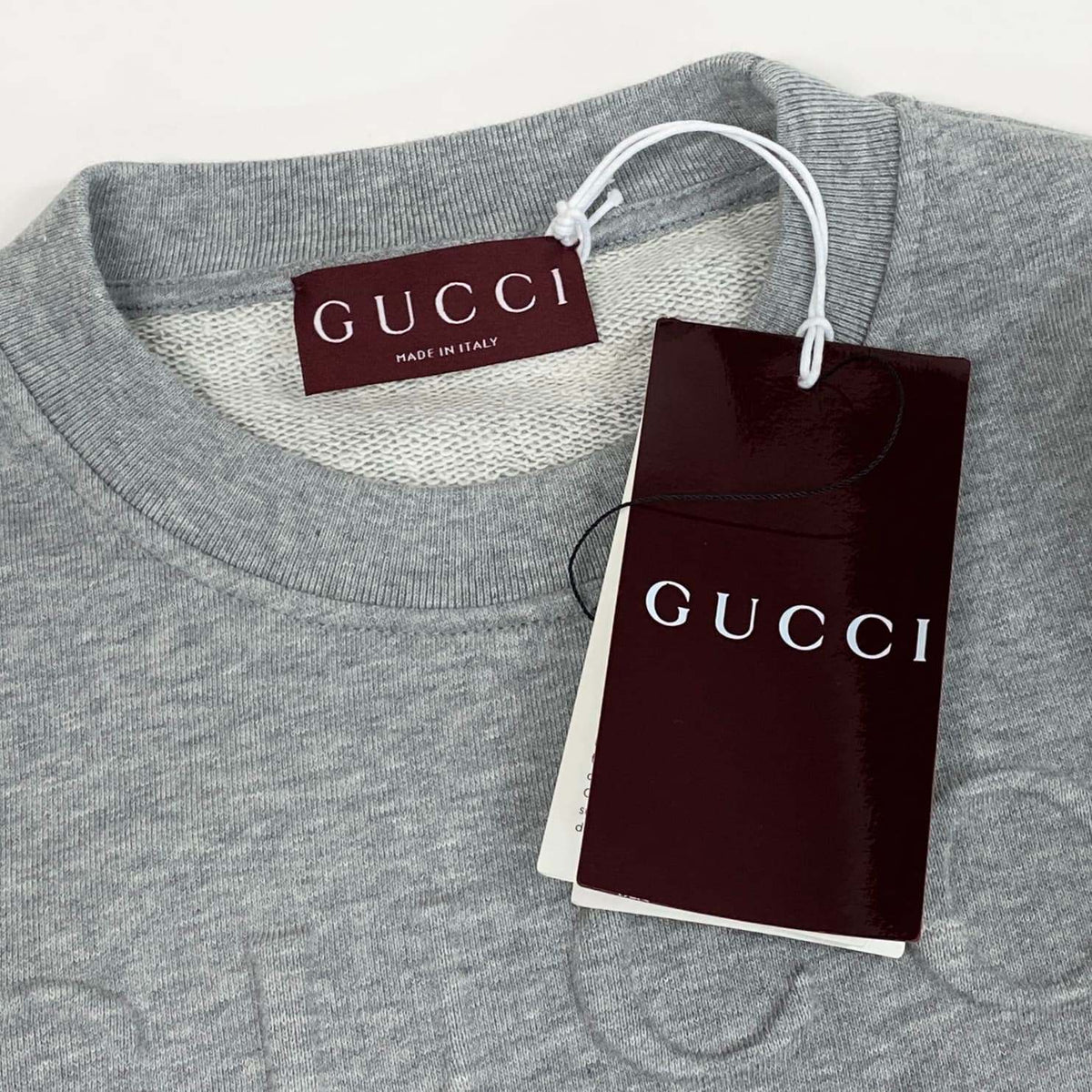 @ S Ib23 GUCCI 2024 Sweatshirt, Cotton Jersey, Gray, Size XS, Women'sta2
