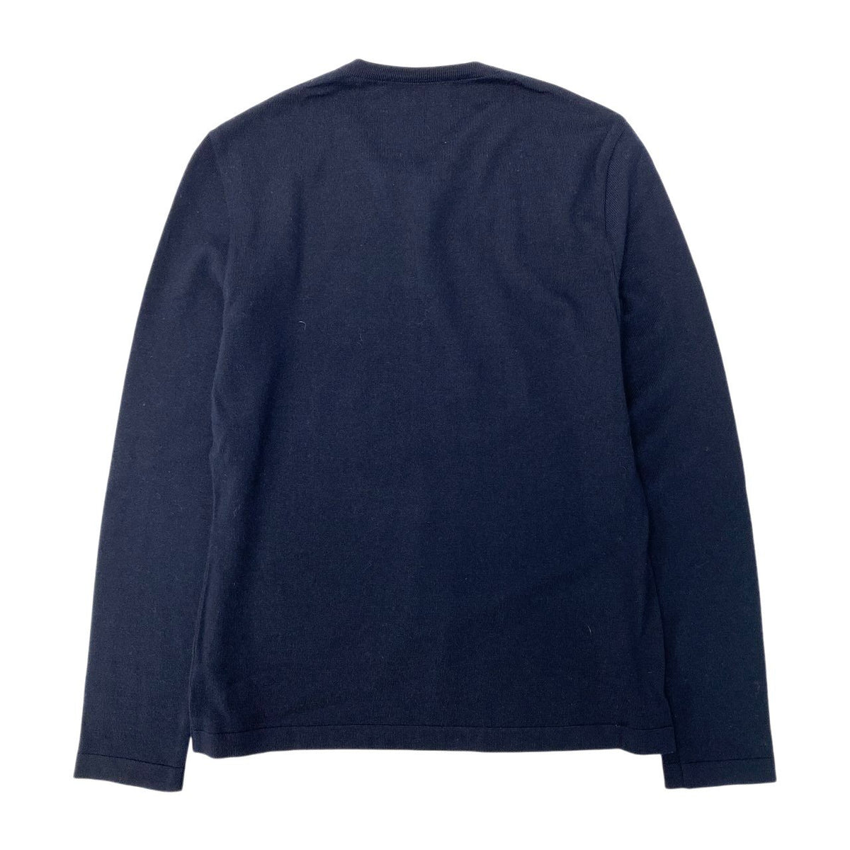 @S Id2 Salvatore Ferragamo Gancini Long Sleeve Knit Sweater Size S Navy Wool 100% Women's Italyu02t