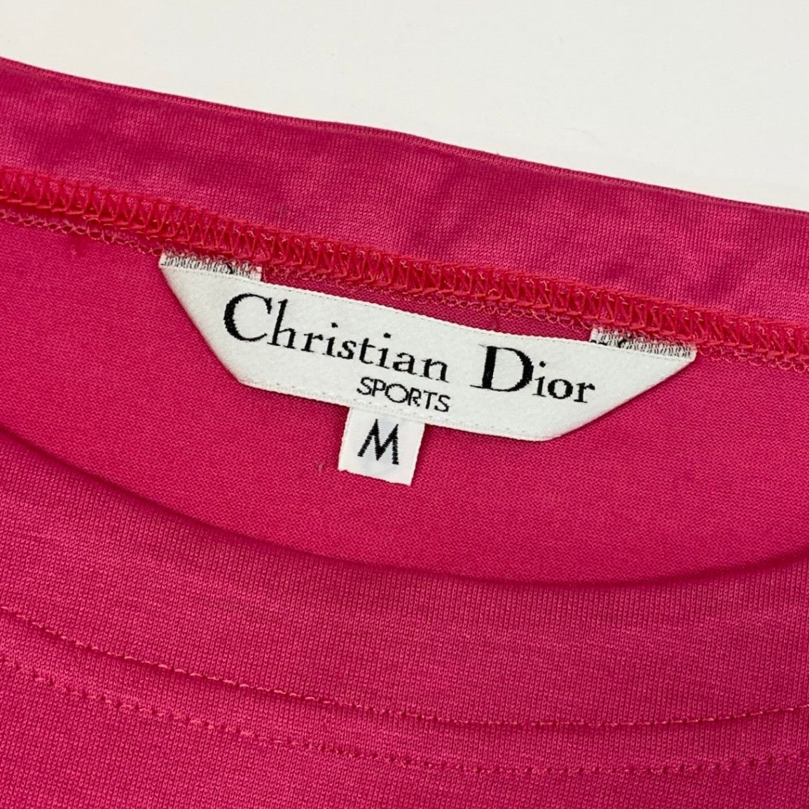 Ic27 Christian Dior クリスチャンディオール 半袖Tシャツ ブランドロゴ刺繍Tシャツ トップスカットソー Mサイズ ピンク コットン100% レディース 女性用u02tu02t