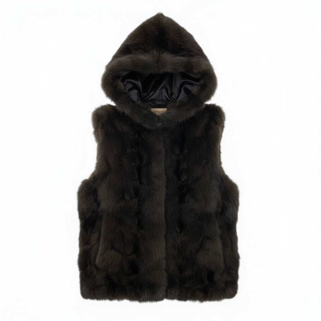 S E E VIOLETA Genuine Fur Vestnu1