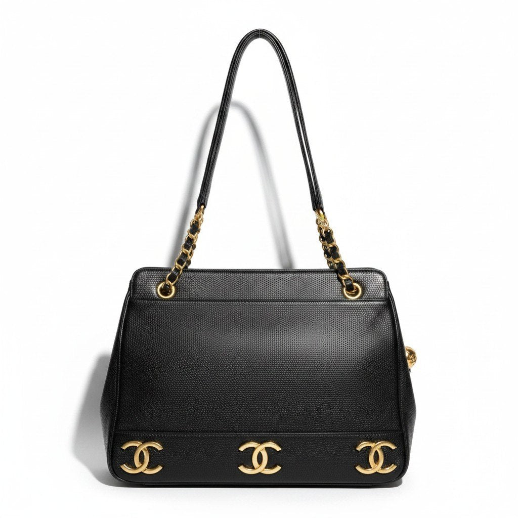 c18 Caviar Skin Triple Coco Chain Shoulder Bagt18r