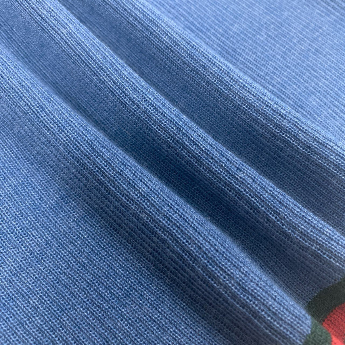 I@ Ab13 GUCCI 2026 Cashmere Silk Polo Knit Blue XS Web Stripe Womenta1
