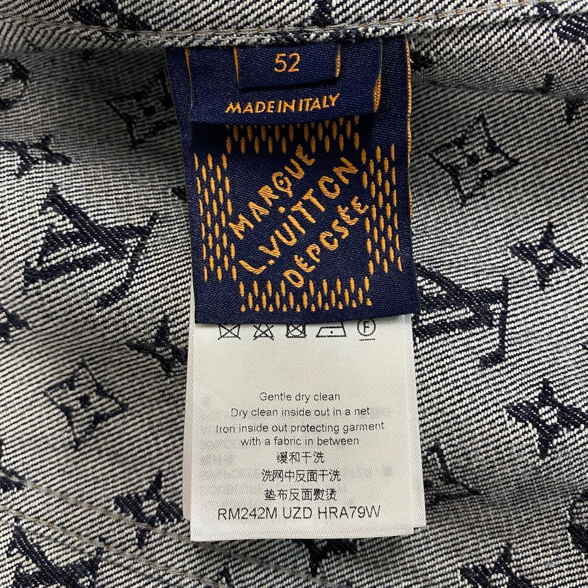 Id2 《未使用品》 LOUIS VUITTON ルイヴィトン 24AW モノグラム ジャガードデニムジャケット Monogram Jacquard Denim Jacket t18rt18rt18r