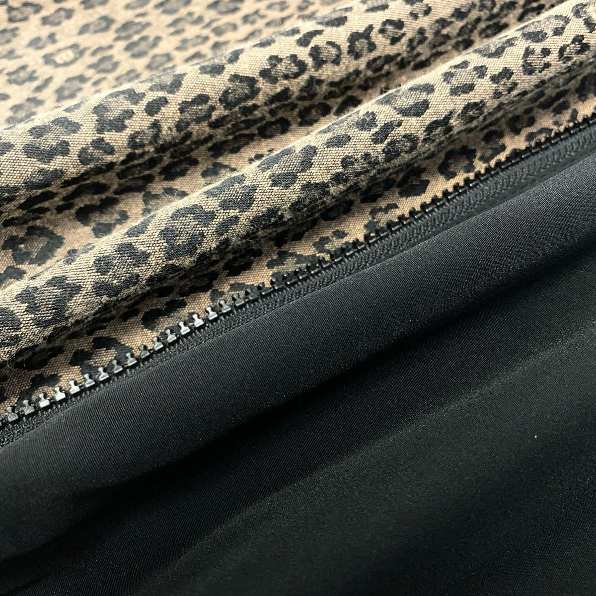 @ S Ib6 FENDI Logo Leopard Reversible Coat Brown Zip Up Unisexu02t