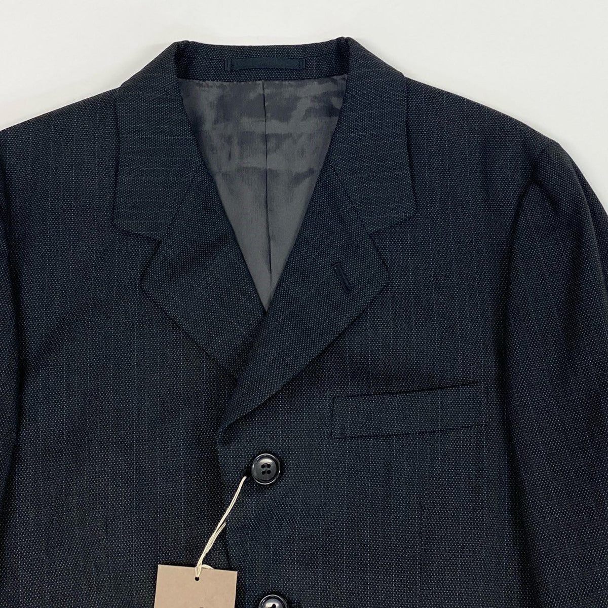 @ Ab10 COMME des GARCONS HOMME PLUS 2004 Pinstripe Tailored Jacket Gray S Japank02i