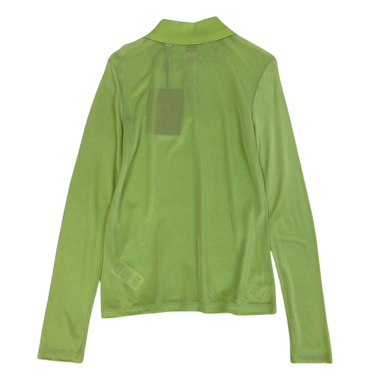@Ie25 【未使用保管品】 BURBERRY Burberry Mesh Long Sleeve Polo Shirt Green Size SP Women’so07t