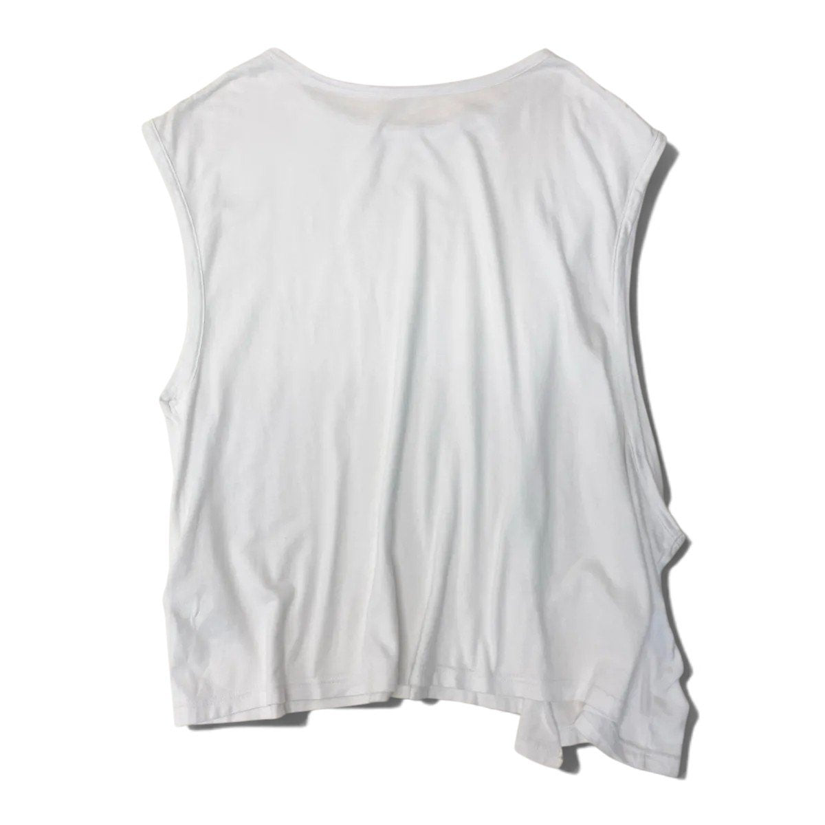 Ah1 Y's Asymmetric Cotton T-Shirt/Top Made in Japan Size 2 White 100% Cotton Women'sta2