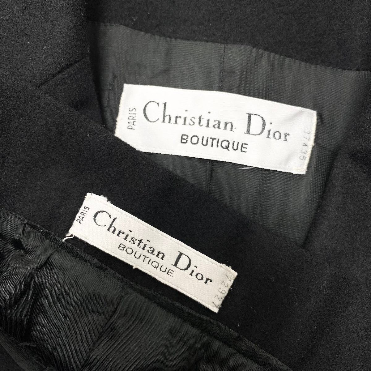 @S E E Christian Dior Vintage Black Suit Set Jacket Pants Wool Authenticnu1