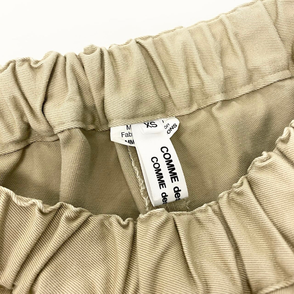 22d11 COMME des GARCONS COMME des GARCONS コムデギャルソンコムデギャルソン コムコム AD2024 ワイドパンツ イージーパンツ ボトムス XSサイズ ベージュ コットン レディースo07to07to07t