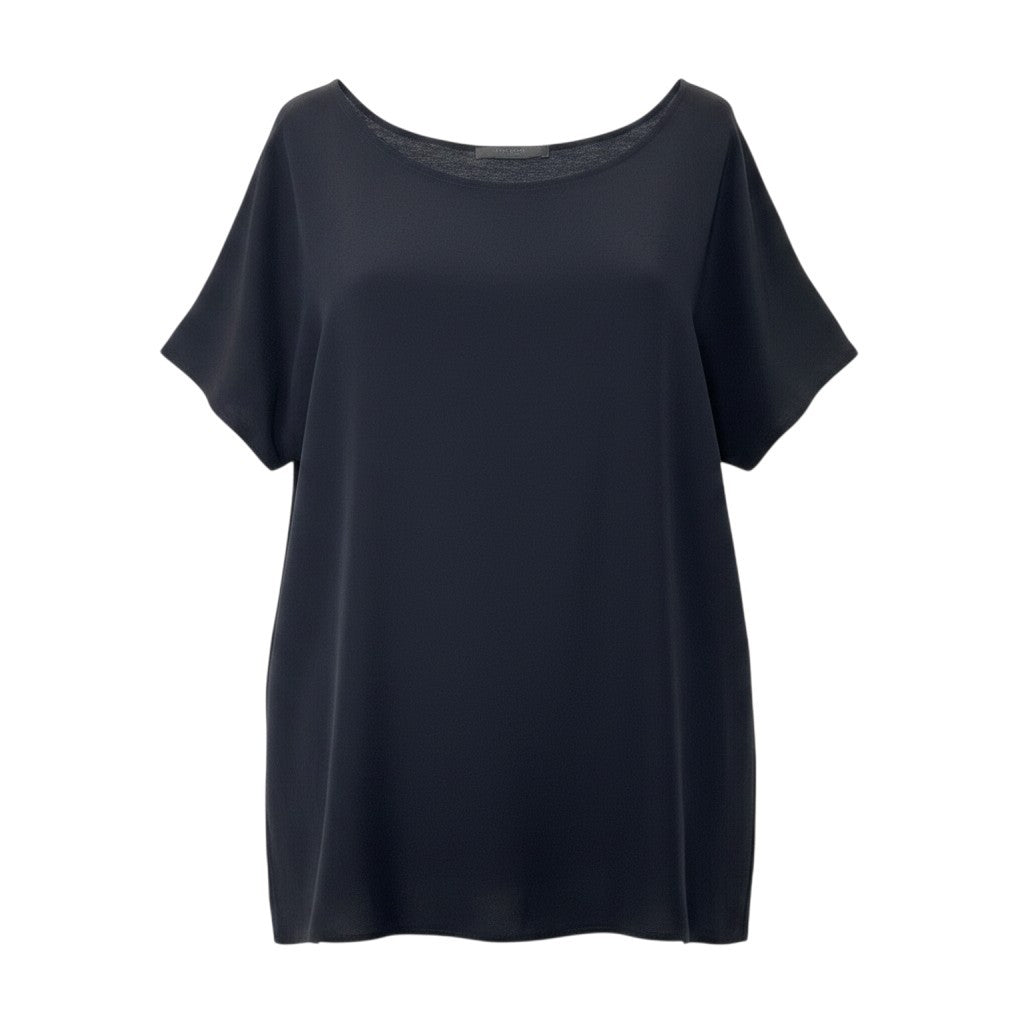 Eh10 THE ROW Modal Cashmere Blend French Sleeve Top Black Size 5 Women'so07t