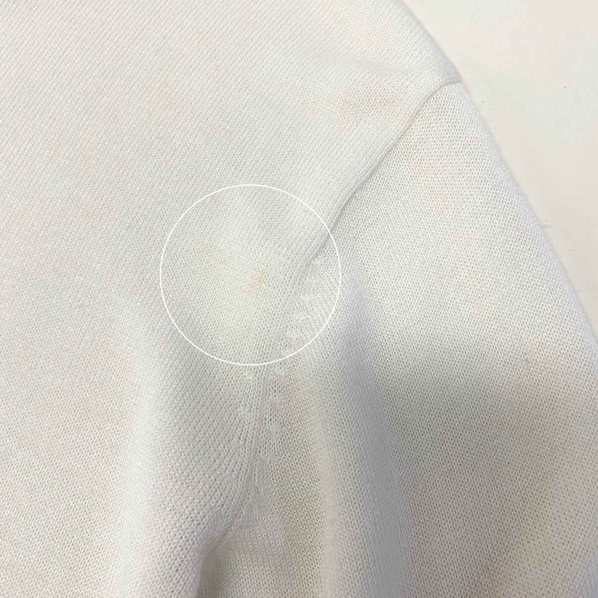 @H Eg8 Christian Dior CD Logo Bicolor Long Sleeve Knit Cardigan Size L White Women o07t