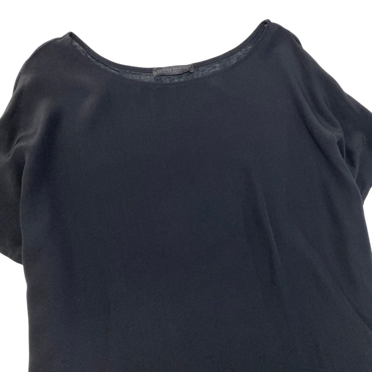Eh10 THE ROW Modal Cashmere Blend French Sleeve Top Black Size 5 Women'so07t