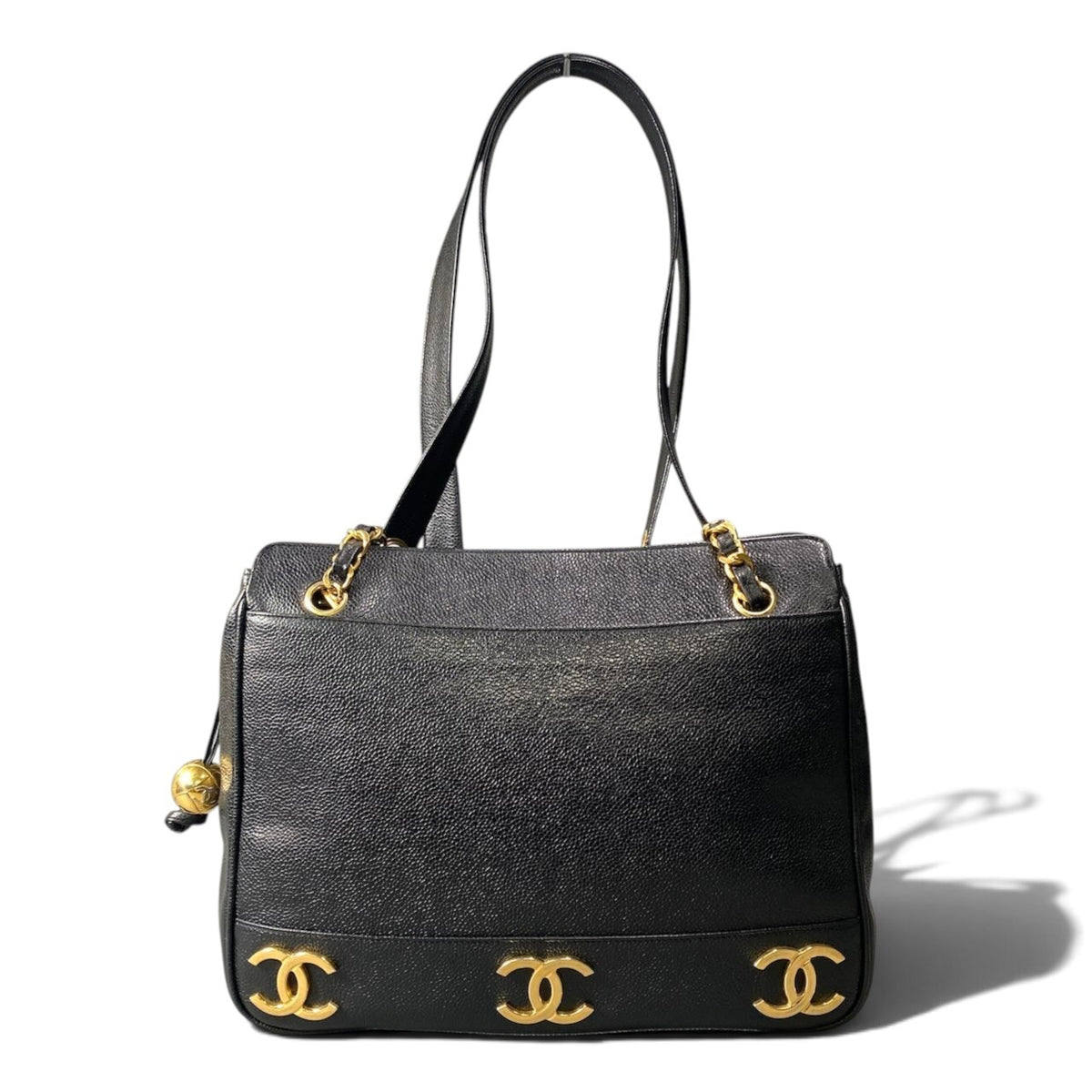 c18 Caviar Skin Triple Coco Chain Shoulder Bagt18r