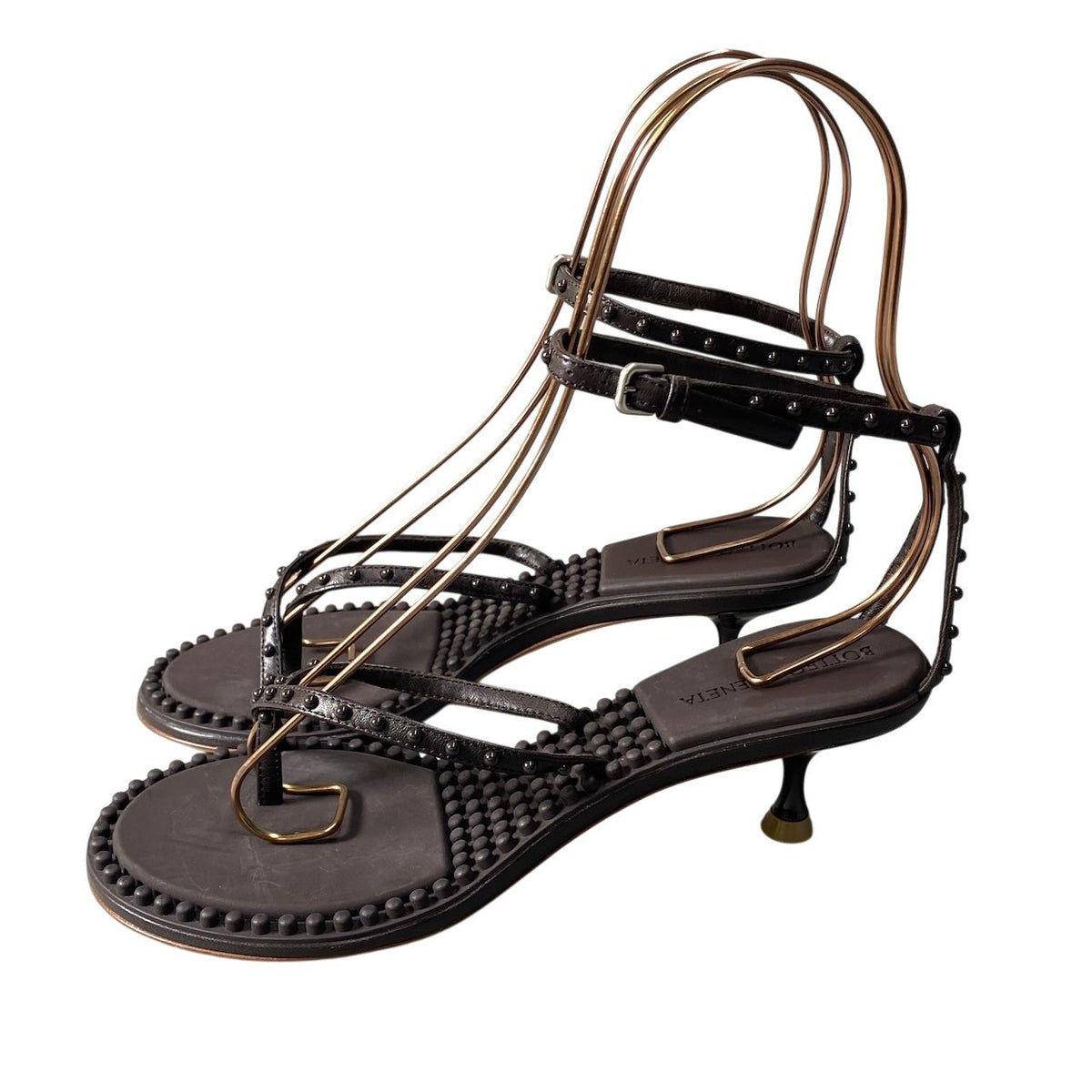 h10 【美品】BOTTEGA VENETA Lagoon Bubble Thong Sandals Made in Italy Size 36.5k02i