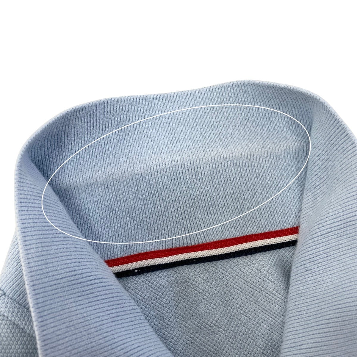37g17 THOM BROWNE トムブラウン 半袖ポロシャツ クラックスポロシャツ 4DAR トップス 3サイズ ライトブルー ホワイト コットン100% メンズ 男性用u02t