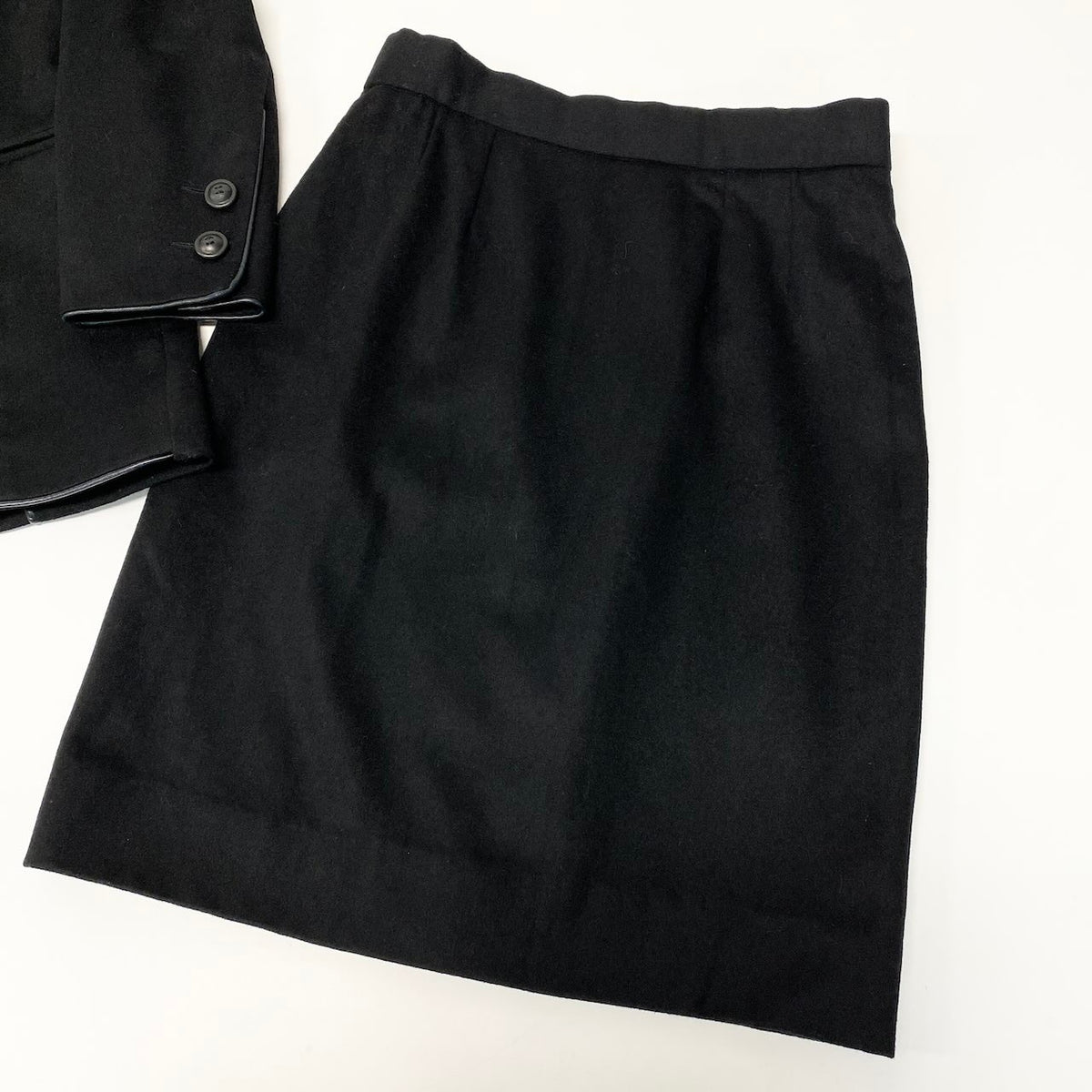 @S E E Christian Dior Vintage Black Suit Set Jacket Pants Wool Authenticnu1