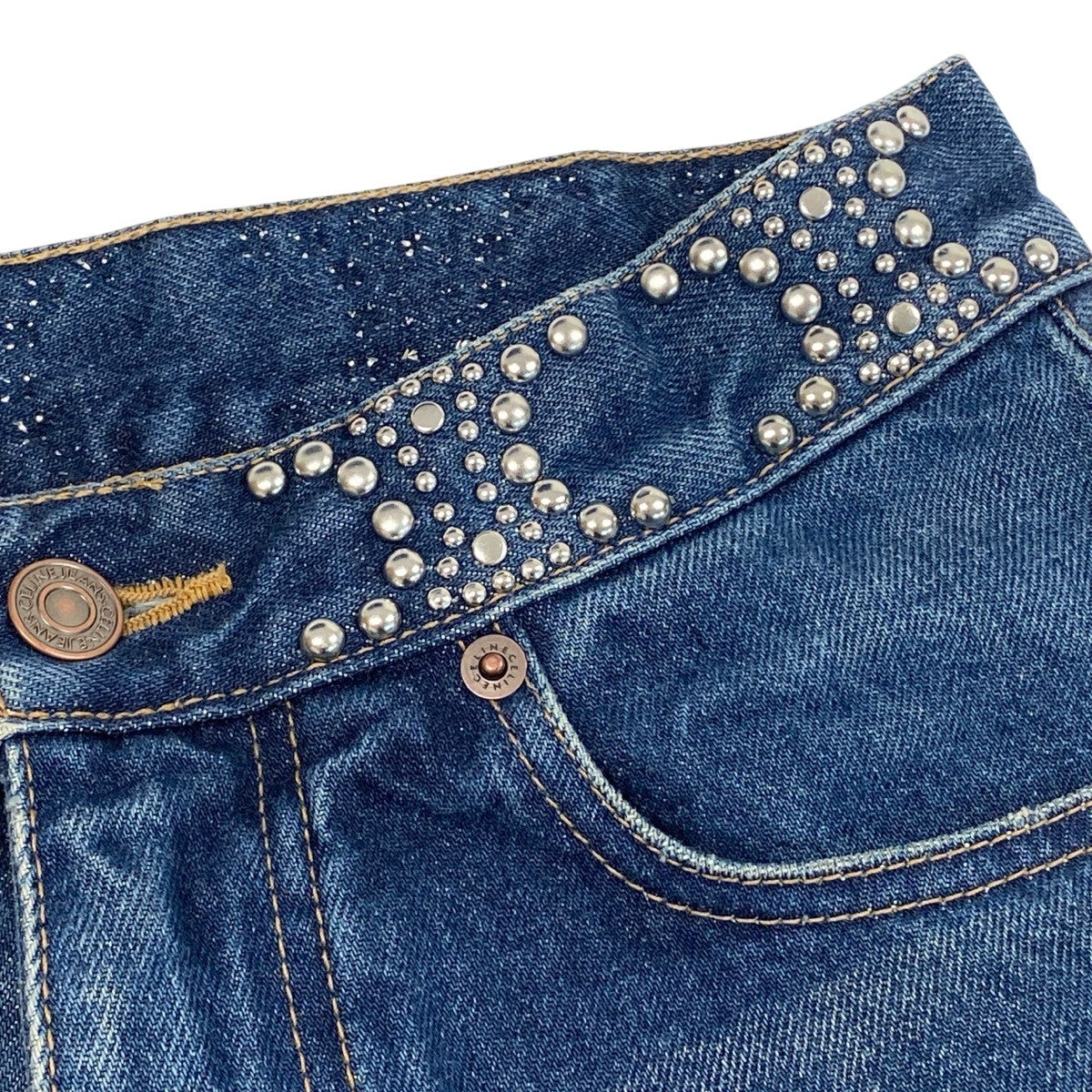Eh11 CELINE Triomphe Studded Shorts Size 24 Women'sk02i