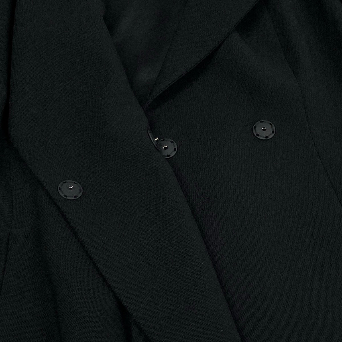 I Ef27ARMANI COLLEZIONI Snap Button Tailored Jacket Black Size 42 Italy Womeno07t