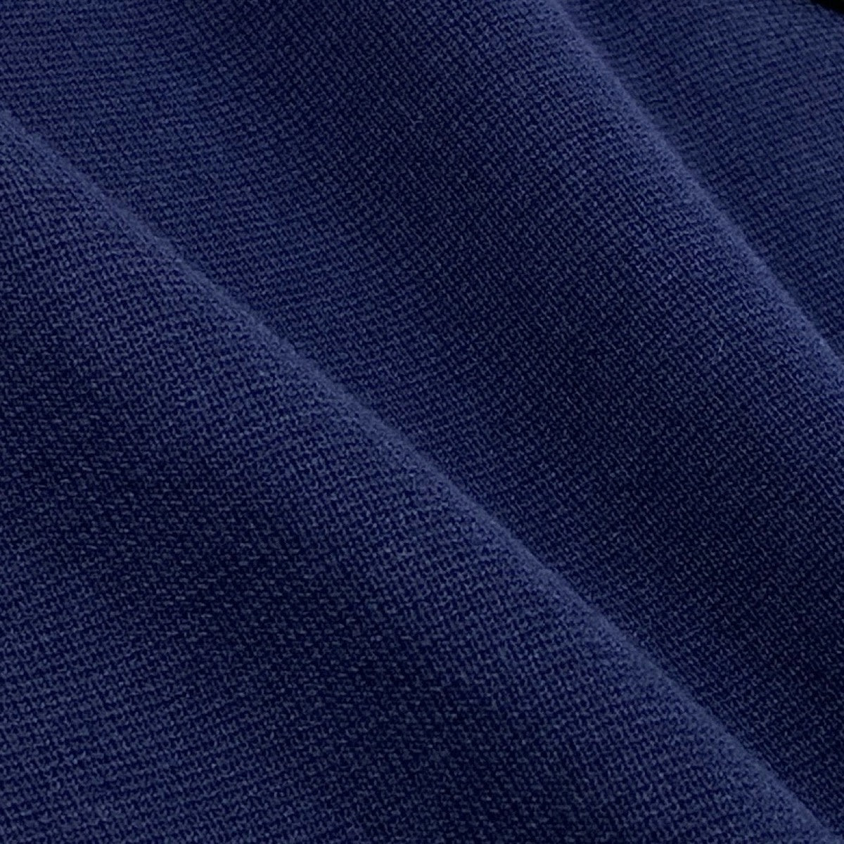 @M Eg11YVES SAINT LAURENT Collarless Striped Knit Coat Size L Navy Women o07t
