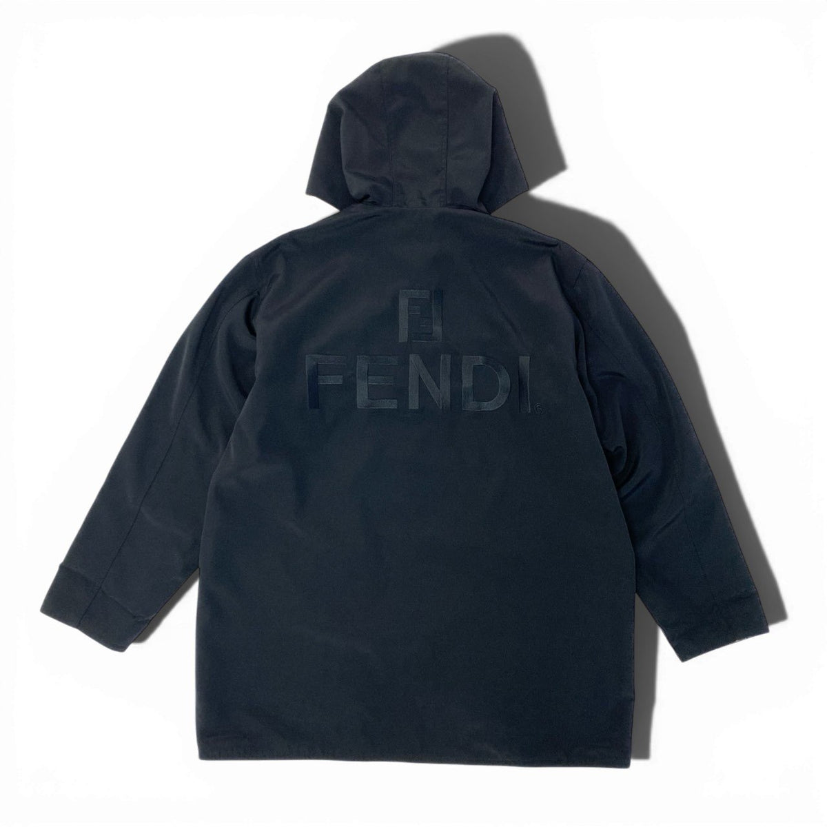 @ S Ib6 FENDI Logo Leopard Reversible Coat Brown Zip Up Unisexu02t
