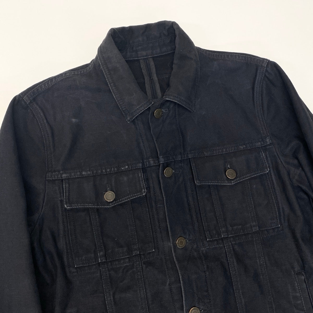 Mh1 GIVENCHY 2013AW Madonna Print Denim Jacket Black Size M Men's Riccardo Tisciu02t