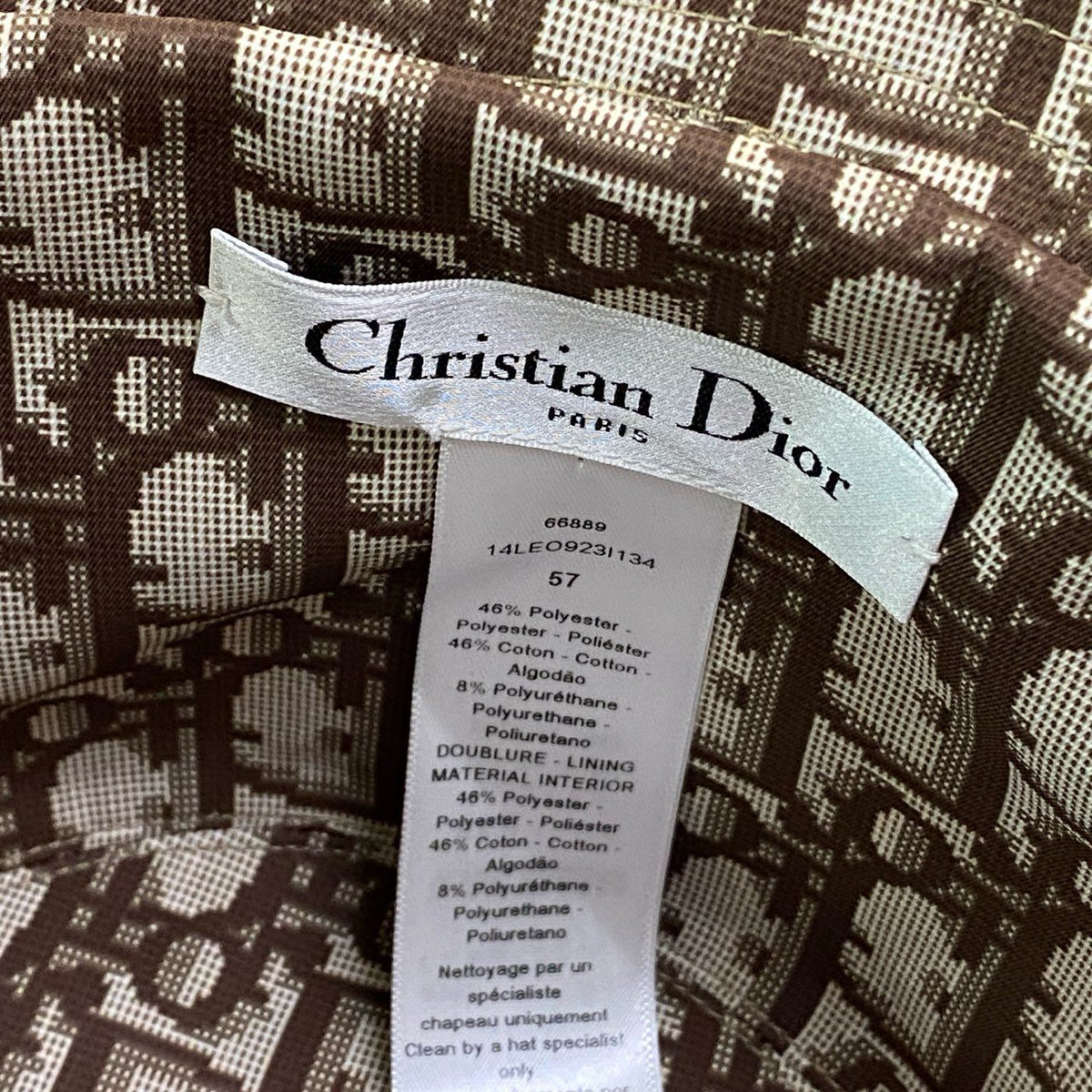 @c4 Christian Dior Reversible Bucket Hat Leopard Trotter Size 57 Made in Italyta1