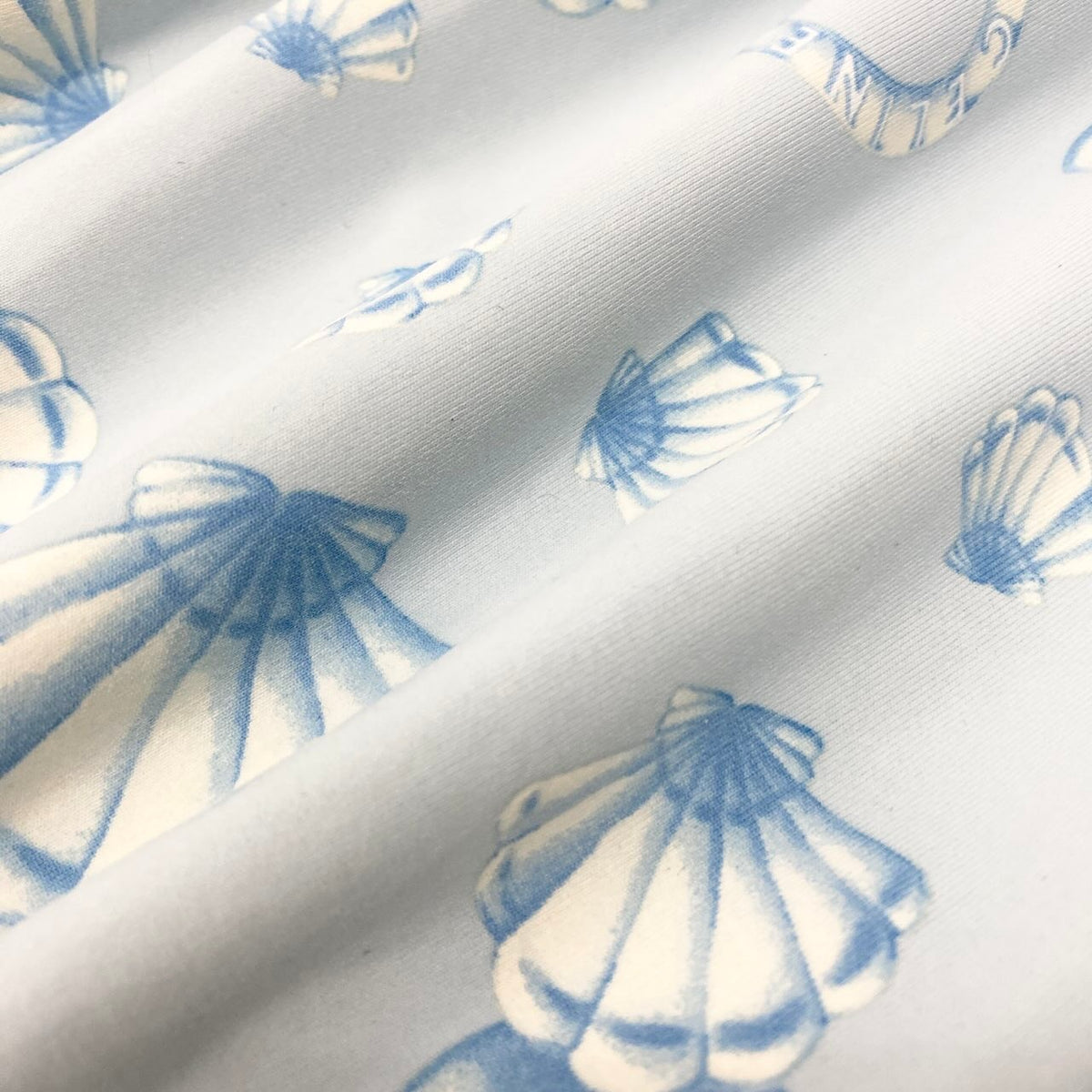 Ic30 CELINE セリーヌ マリン柄 半袖Tシャツ クルーネック カットソー 総柄 伸縮ストレッチ レディース 女性服 ライトブルーu02tu02tu02t
