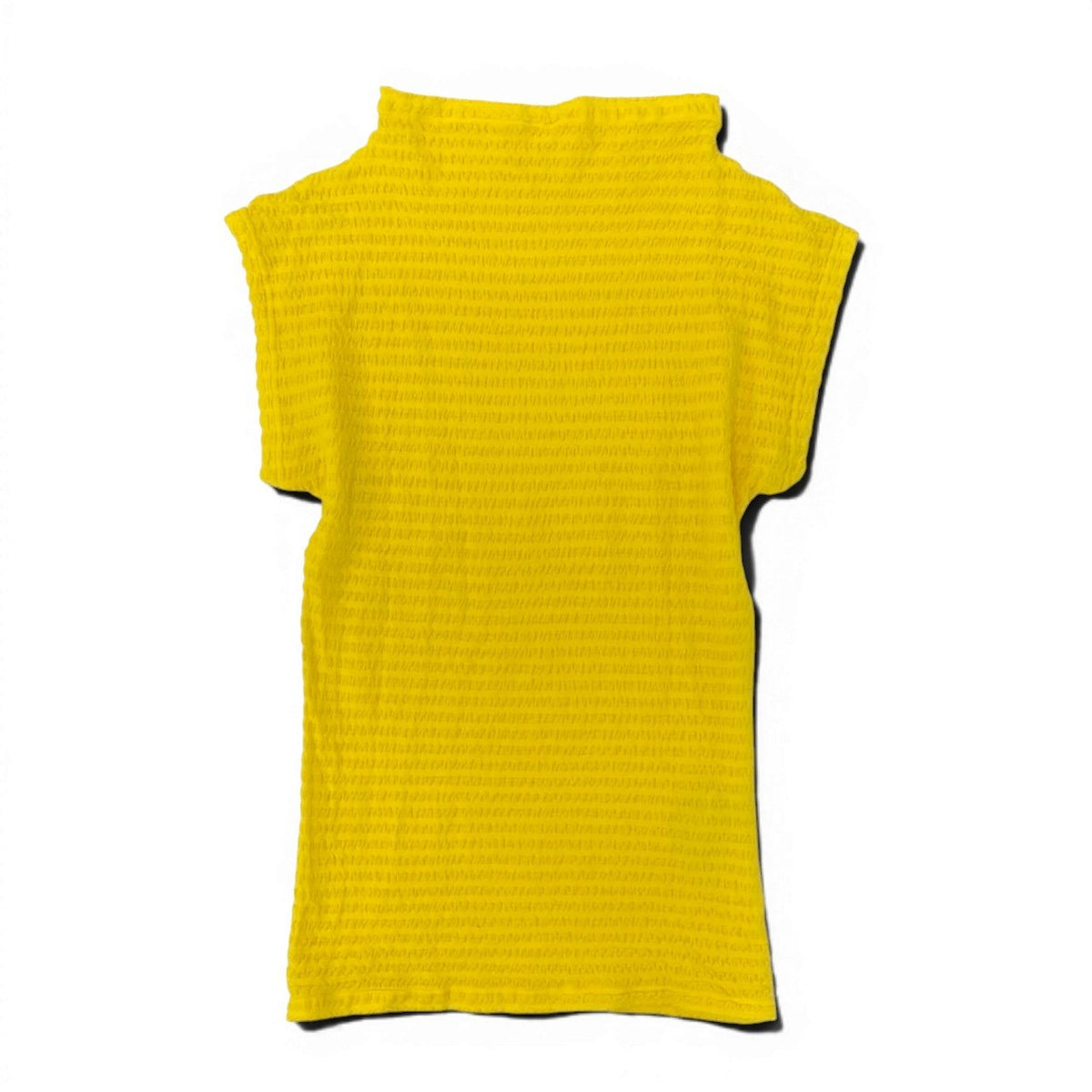 @Af9 A-POC ABLE ISSEY MIYAKE Stretch Short Sleeve Top AP33JJ405 Yellow Size 2 Women Rare Japano07t