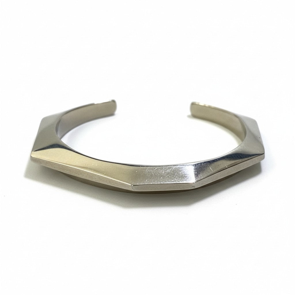 @ b17 BOTTEGA VENETA Facet Cuff Bangle Silver 925k02i