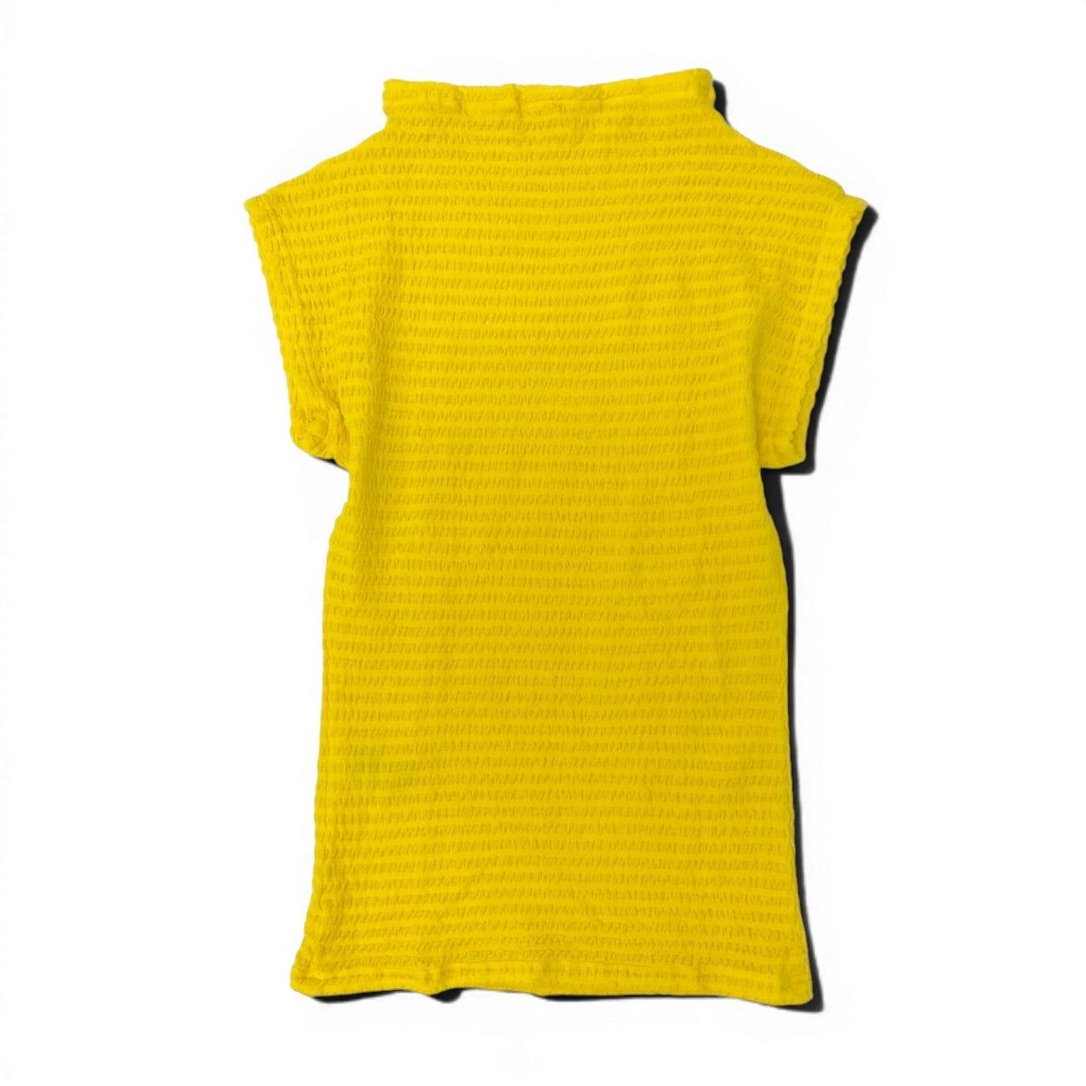 @Af9 A-POC ABLE ISSEY MIYAKE Stretch Short Sleeve Top AP33JJ405 Yellow Size 2 Women Rare Japano07t