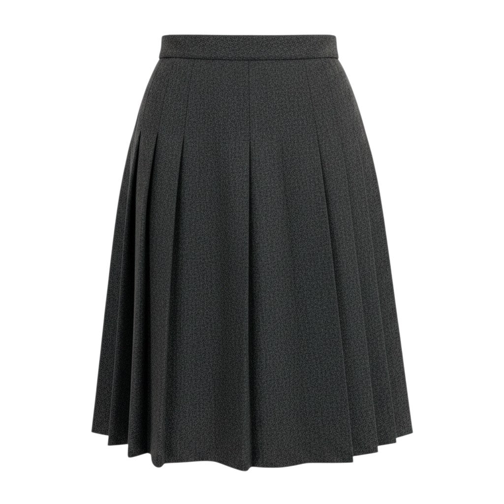 K Ch11CHANEL 1994 AW Pleated Mini Skirt Size 38 Gray 100% Wool Women’s Vintage