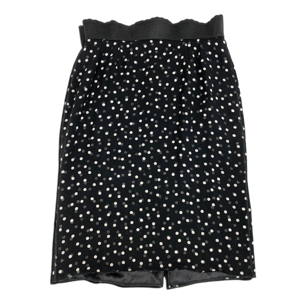 Eh11 Dolce & Gabbana Polka Dot Silk Skirt Black Size 38 Women'so07t