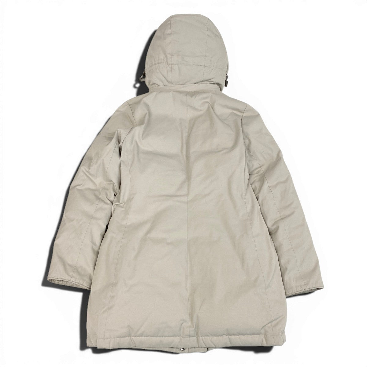@E Eg9 BURBERRY LONDON Hooded Down Mods Coat 2Way Size 38 Beige Women o07t