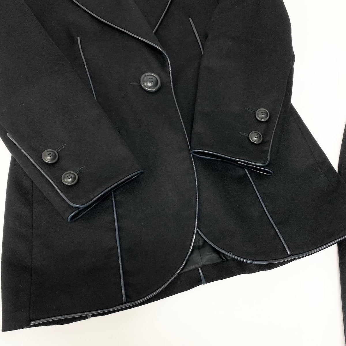 @S E E Christian Dior Vintage Black Suit Set Jacket Pants Wool Authenticnu1
