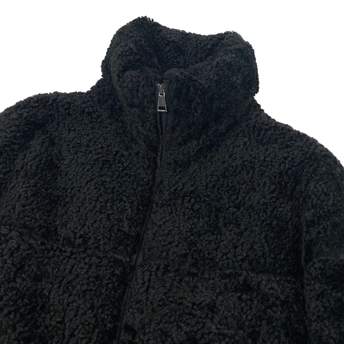 M h17 【極美品】MONCLER Segura ボア ダウンジャケット ロゴワッペン 00サイズ ブラック ポリエステル100% レディース 女性用k02i