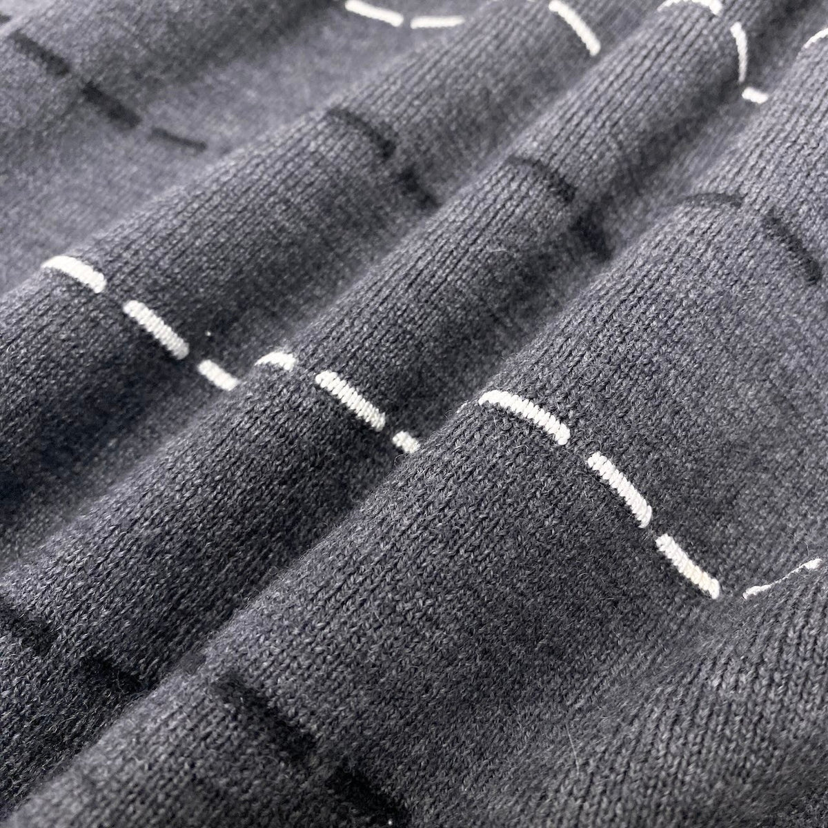 Ee29 Christian Dior KW30N4027 Striped Long Knit Cardigan Gray Wool Rayon Size M Women'so07t